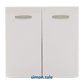 Công tắc đôi 1 chiều có dải phản quang M module (chưa bao gồm khung viền chữ nhật) Simon Series 51A H41