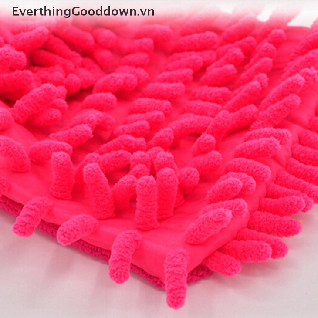 Găng Tay Rửa Xe Hơi 2 Trong 1 Bằng Sợi Microfiber Mềm Mại Chống Trầy Xước