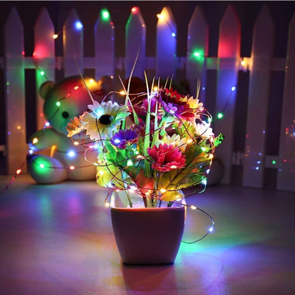 22M200LED Đèn dây năng lượng mặt trời ngoài trời không thấm nước 8 chế độ Đèn thần tiên Đèn trang trí tiệc Giáng sinh