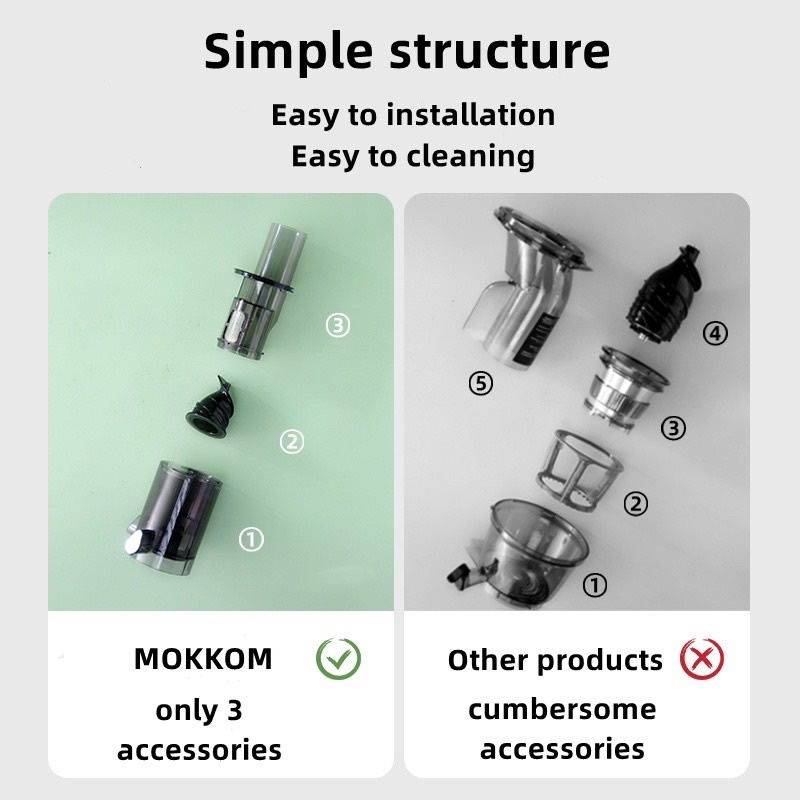 Máy ép chậm hoa quả mini Mokkom MK198 mẫu mới