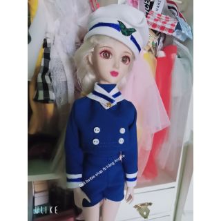 Quần áo cho búp bê_hải quân xanh barbie xinyi blythe muse 1/8