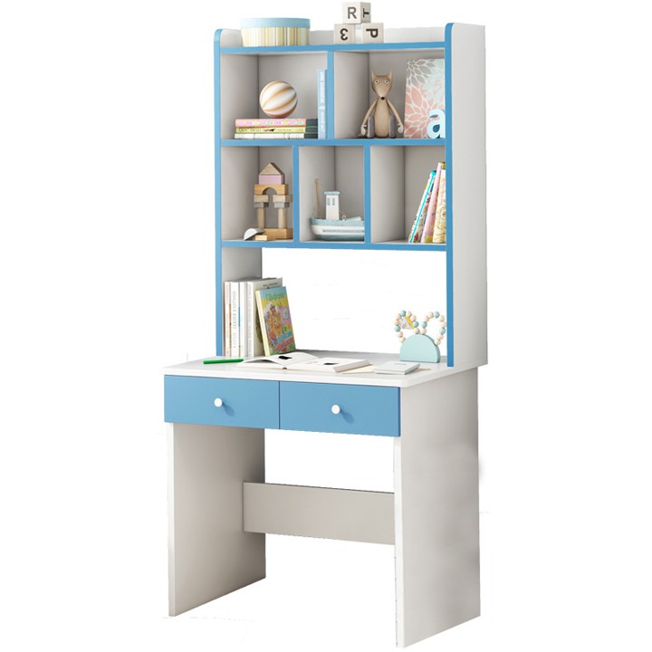 Bàn học kèm giá sách Kore Sport thông minh tiện lợi cho bé lớp 1 bàn học gỗ ép chất lượng cao | BigBuy360 - bigbuy360.vn