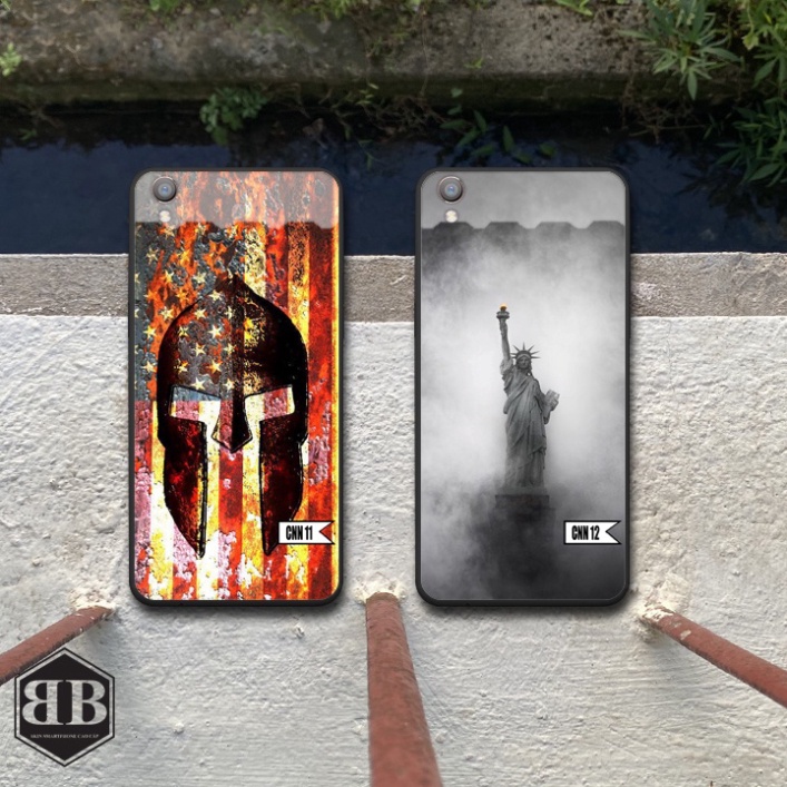 Ốp lưng kính cường lực Oppo F1 Plus / Oppo R9 lá cờ