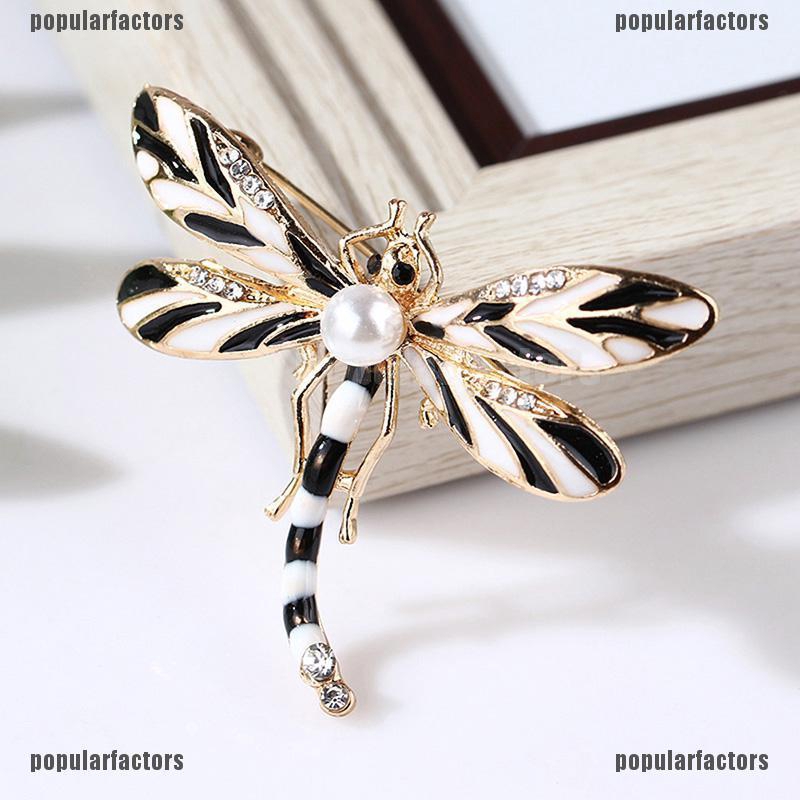 Trâm Cài Áo Hình Chuồn Chuồn Đính Đá Phong Cách vintage