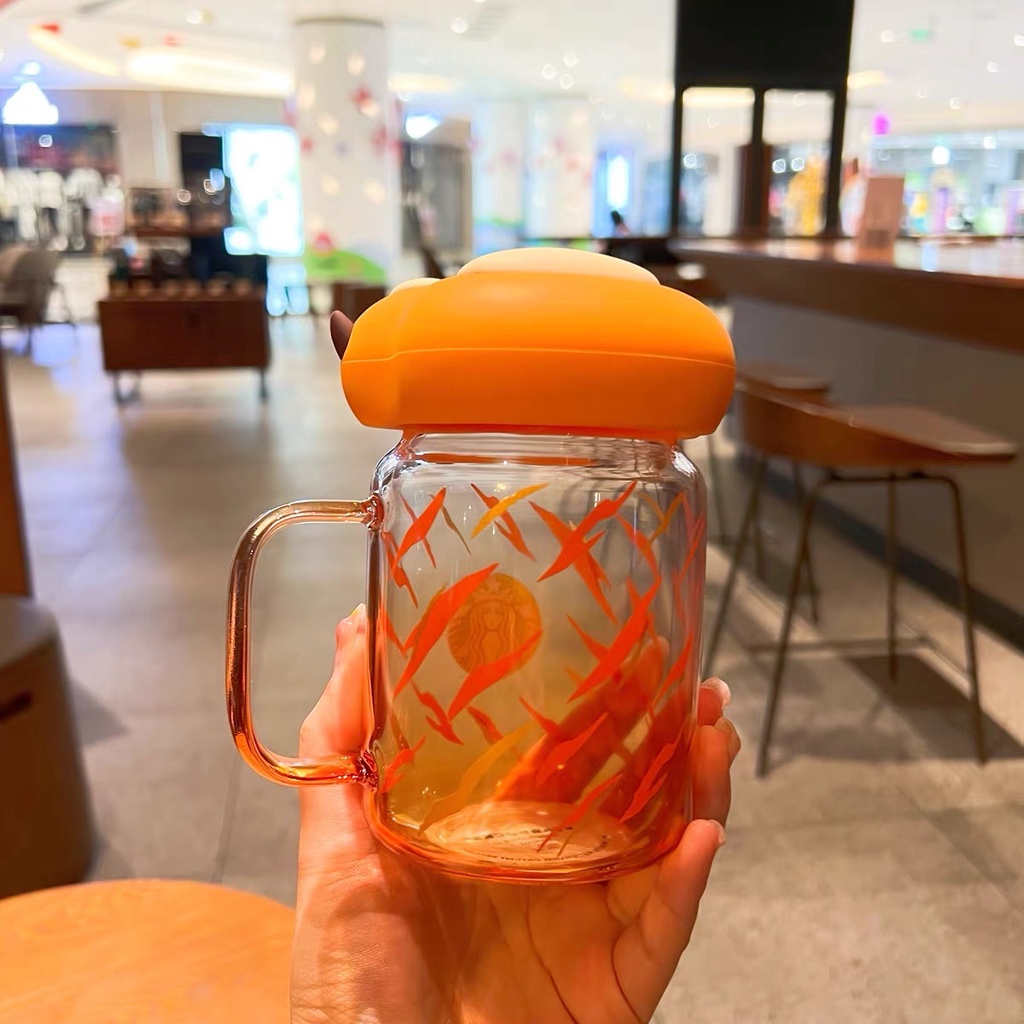 Ly thủy tinh Starbucks nắp chân hổ Dung tích 525ml