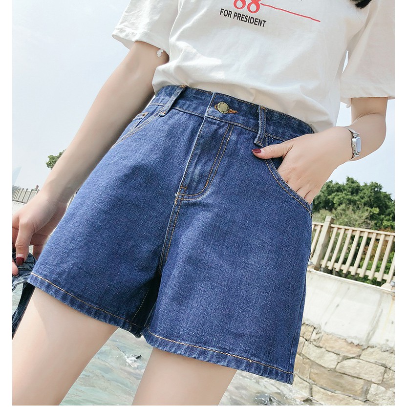 [Bán chạy+ Video ] Quần shorts jean nữ lưng cao Quảng Châu QNJ16