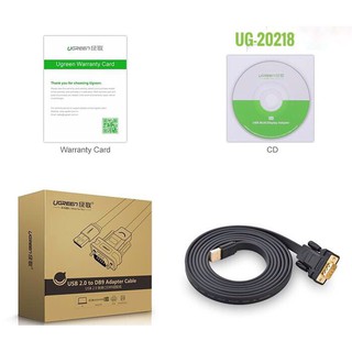 Cáp USB To Com (RS232) dài 2M Cáp Dẹt Ugreen 20218
