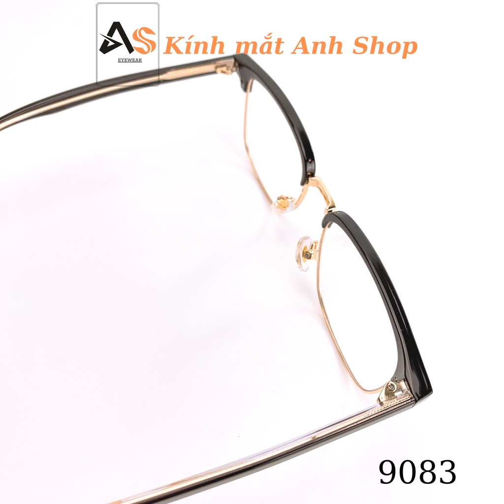 Gọng kính mắt vuông chất liệu nhựa khung kim loại chắc chắn 9083