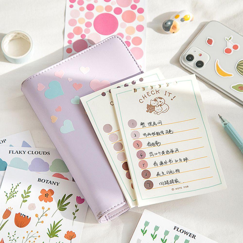 Bộ Sticker Dán Trang Trí Nhật Ký / Sổ Tay DIY Phong Cách Kawaii Hàn Quốc