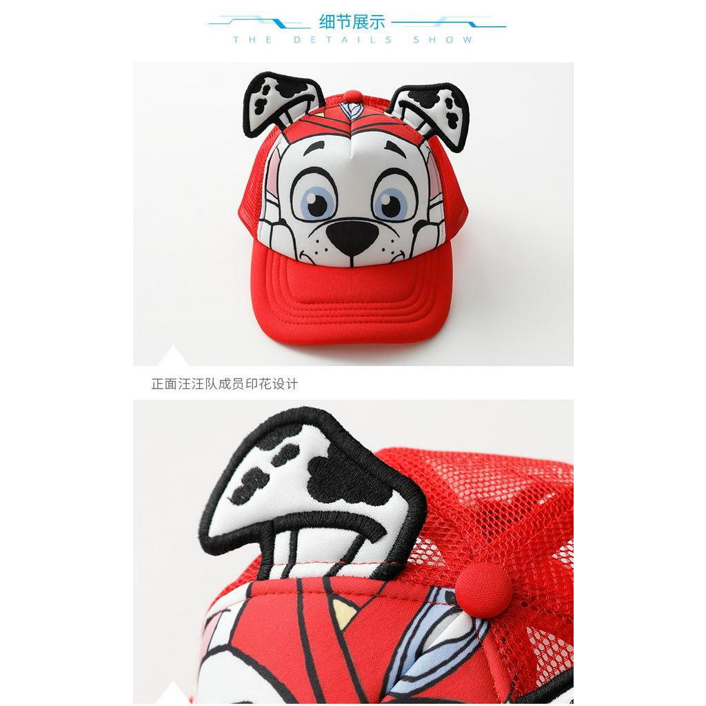 Mũ lưỡi trai che nắng phối lưới họa tiết PAW Patrol dành cho bé trai và bé gái đội trong mùa hè