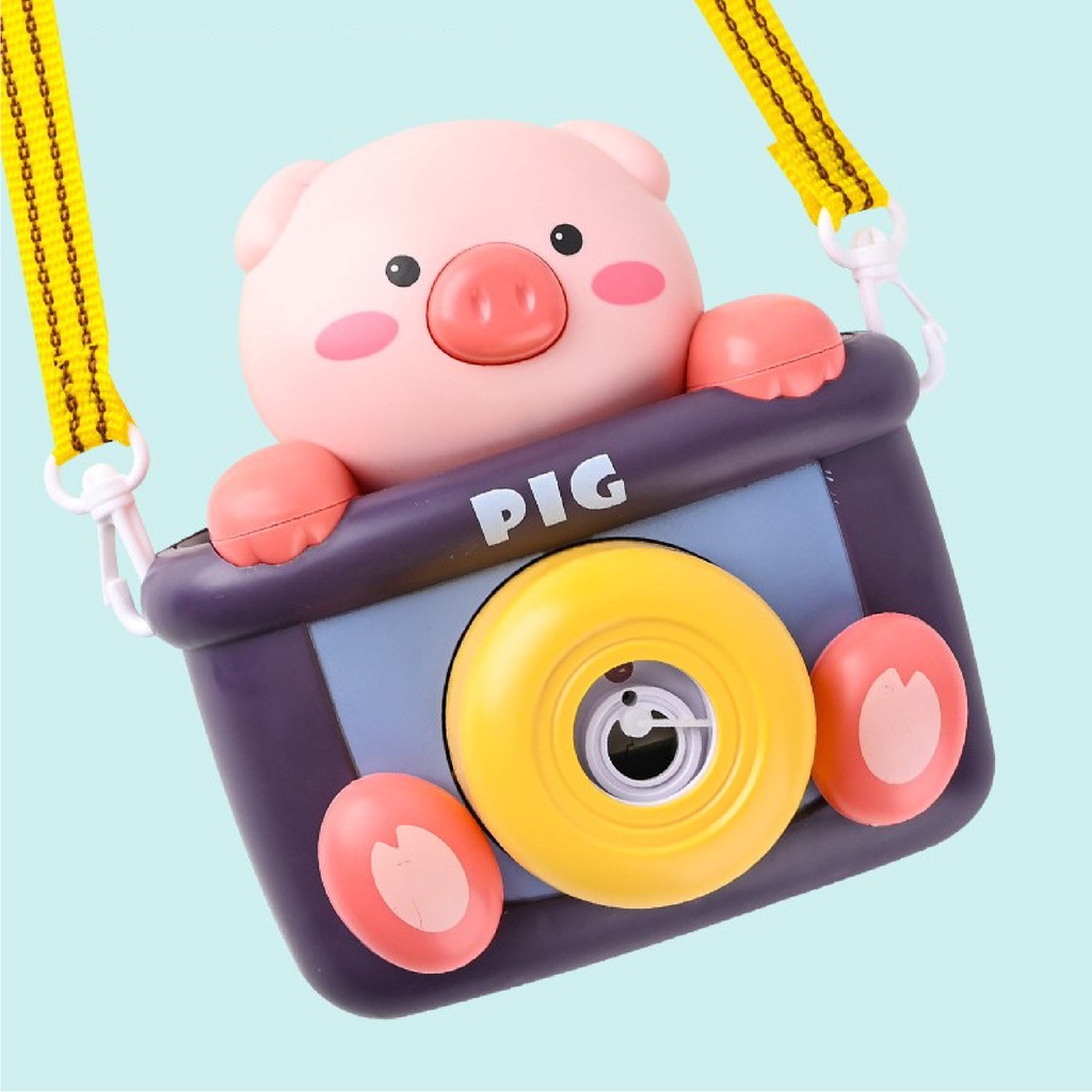 Đồ Chơi Máy Chụp Ảnh Thổi Bong Bóng Xà Phòng Có Nhạc Hình Chú Mèo Đáng Yêu Nhựa ABS An Toàn Gtoys