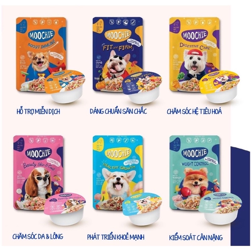 Sốt Pate Moochie cho chó con và chó trưởng thành dạng gói 85g
