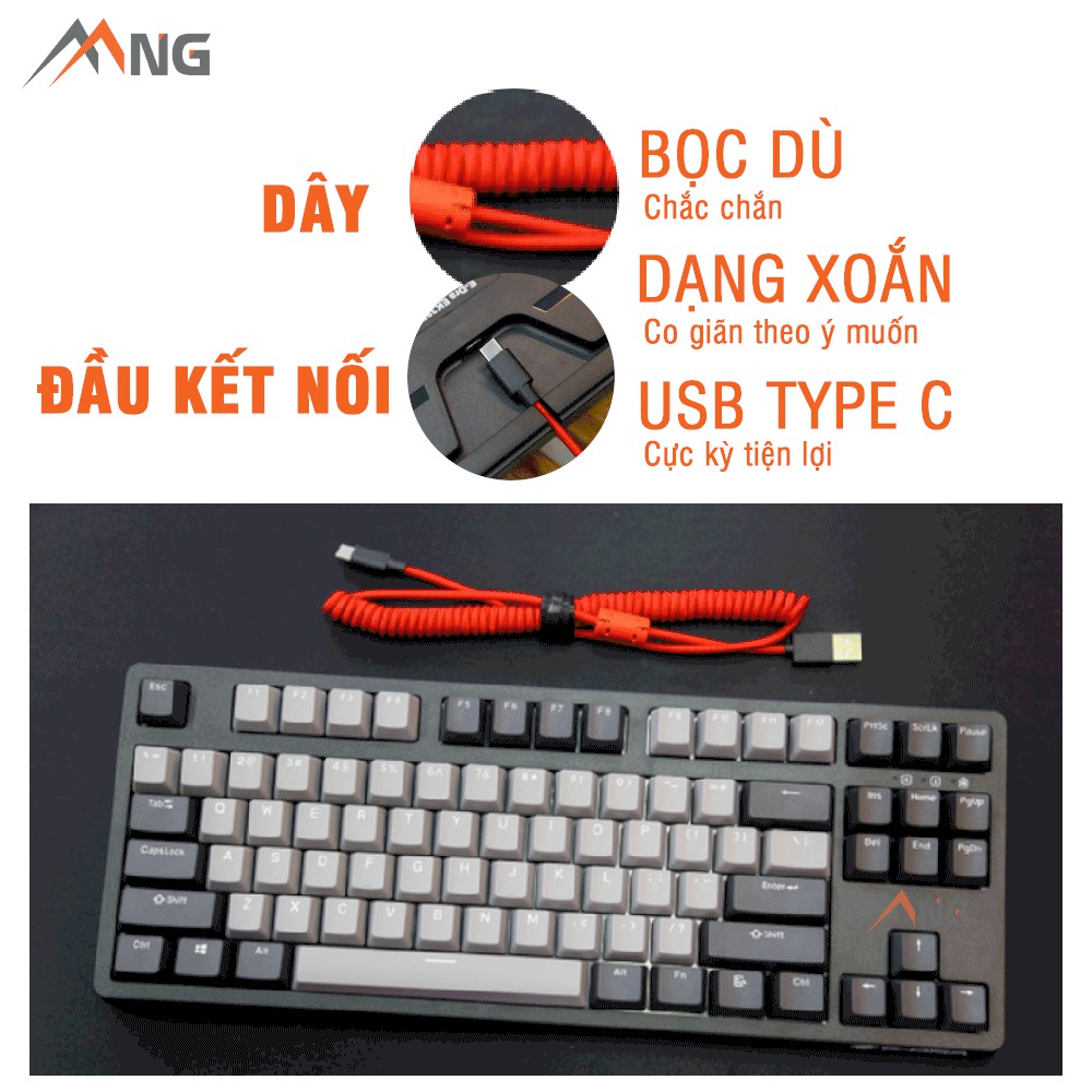 Bàn phím Gaming E-DRA - EK387 PRO Cơ 87 phím Có Dây Bảo hành 24 tháng