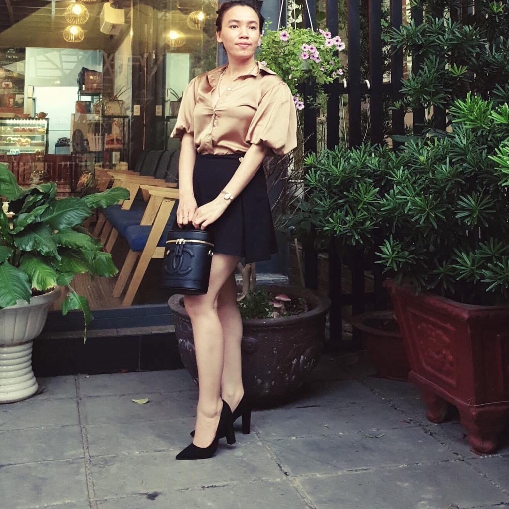 Giày Cao Gót Màu Đen Gót Vuông Da Lộn Mũi Nhọn Cao Cấp Chính Hãng Gót Vuông Cao Cấp Dễ Mang Êm Ái Cao 9-11 Phân