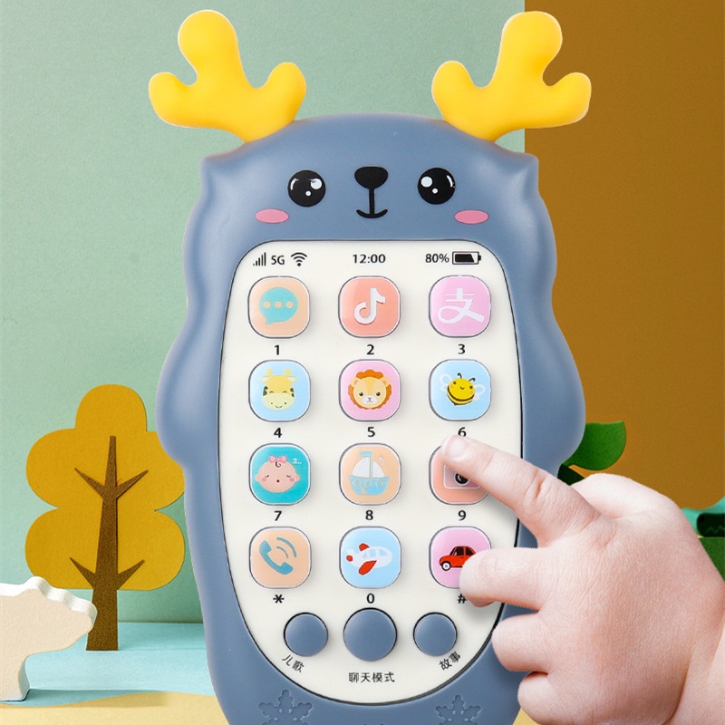 Điện Thoại Đồ Chơi Hình Điện Thoại Có Đèn Và Nhạc Cho Bé