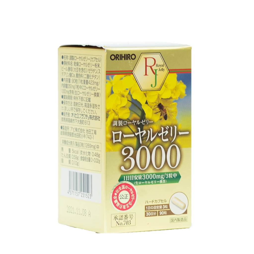 Viên uống sữa ong chúa Royal Jelly 3000mg Orihiro 90 viên/ hộp