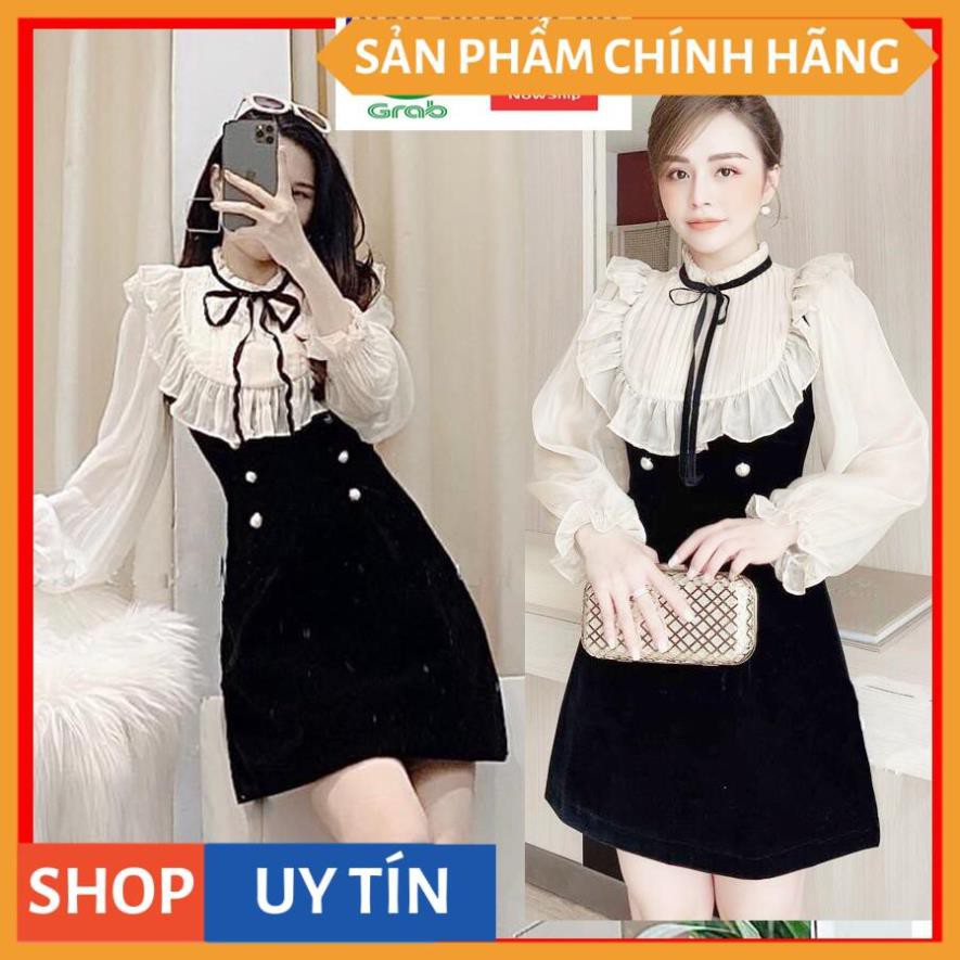 Đầm tiểu thư tay dài xinh yêu đi tiệc cưới, đi cà phê đi chơi siêu dễ thương sang trọng - Thời Trang VADA - V3 | BigBuy360 - bigbuy360.vn