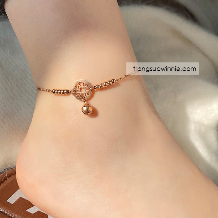 Lắc chân nữ titan đồng xu bi VH | BigBuy360 - bigbuy360.vn