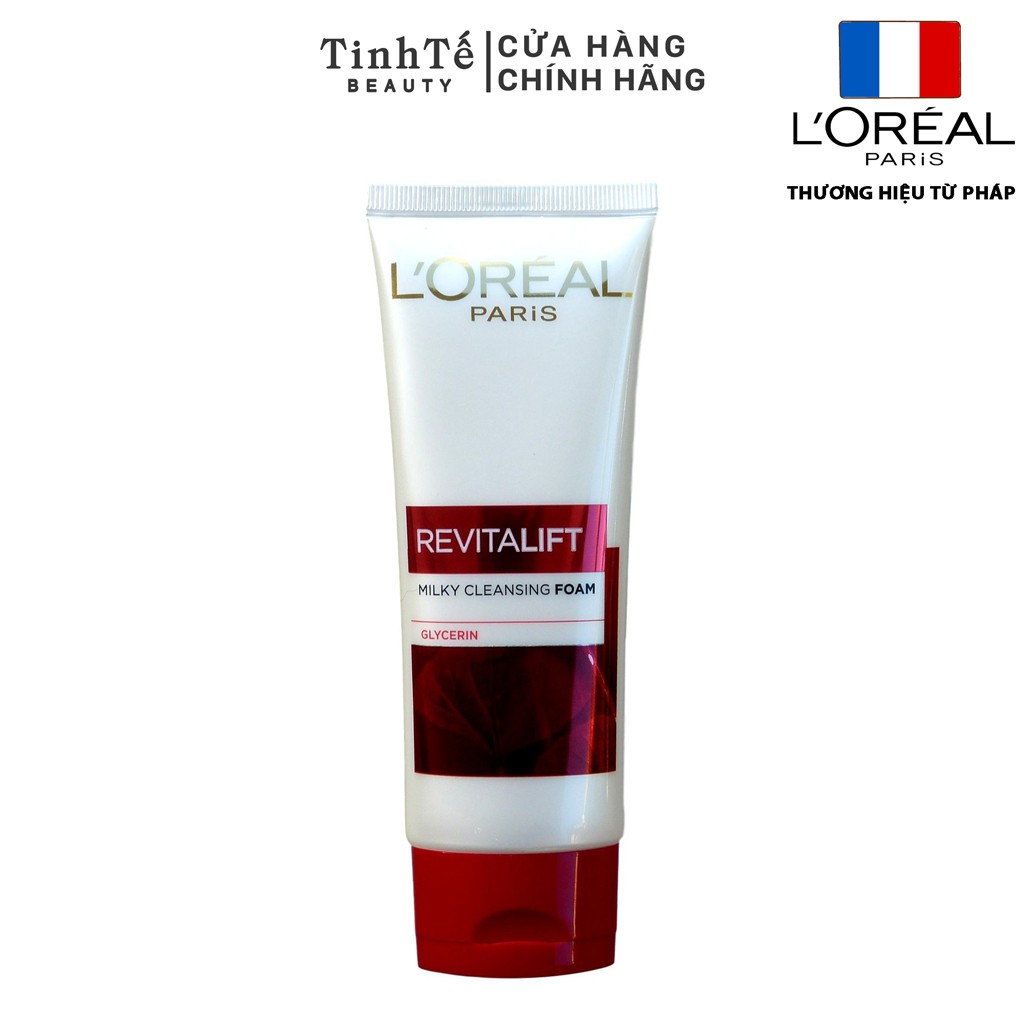 Sữa rửa mặt săn chắc da L'oreal Paris revitalift milky cleansing foam 100ml