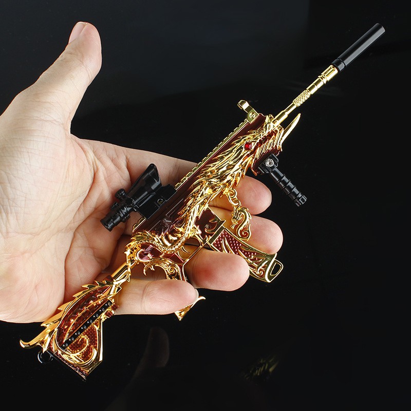 Mô Hình PUBG M416 Golden Dragon - 22cm - Tặng Kèm Giá Đỡ