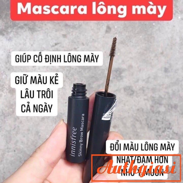 Mascara Chuốt Lông Mày INNISFREE SKINNY BROW MASCARA Siêu Mảnh Đổi Màu Chân Mày