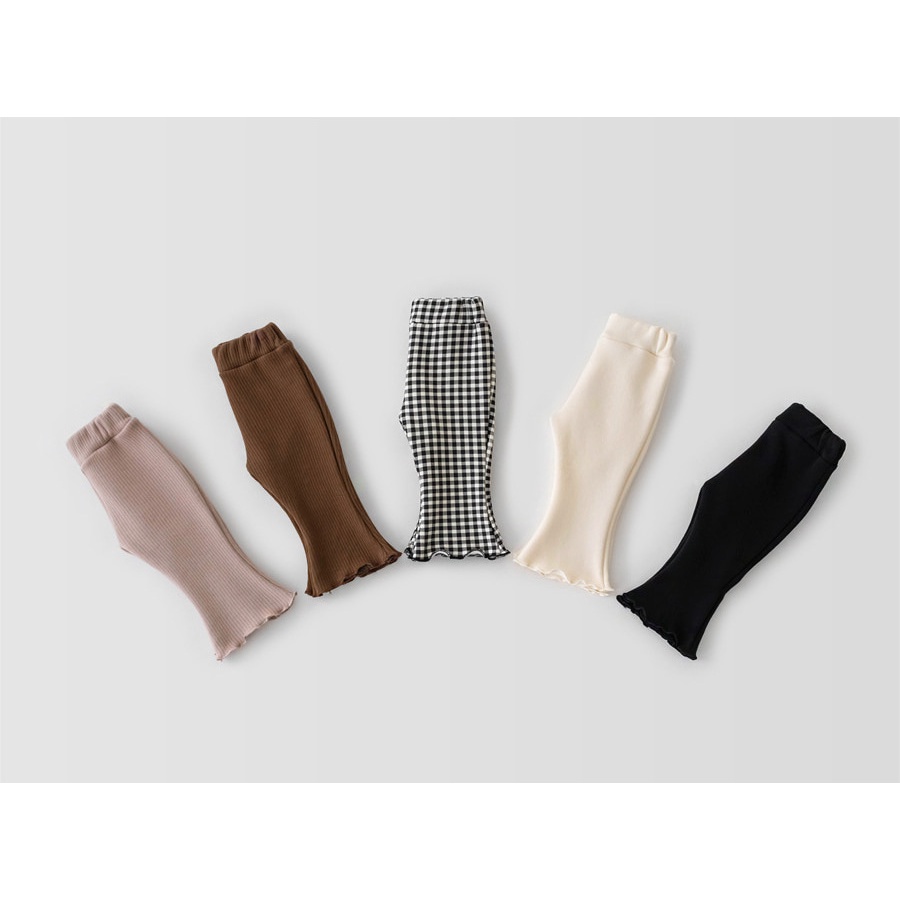 Quần Dài Cotton Ống Loe Họa Tiết Sọc Caro Phong Cách Phương Tây Thời Trang Mùa Xuân Mới Cho Bé Gái IPNN