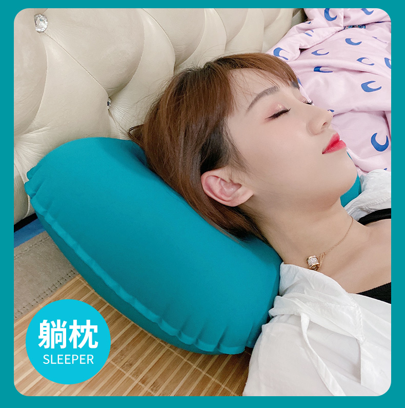 Gối Kê Cổ Bơm Hơi Dạng Nhấn Dùng Khi Đi Du Lịch / Cắm Trại / Du Lịch