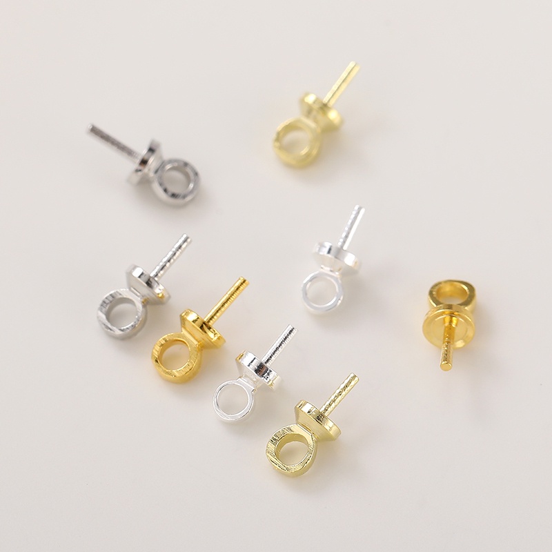 Set 10 Phụ Kiện Giá Đỡ Vòng Tay/Dây Chuyền/Vòng Cổ Bằng Đồng 14K Đính Ngọc Trai Giả diy