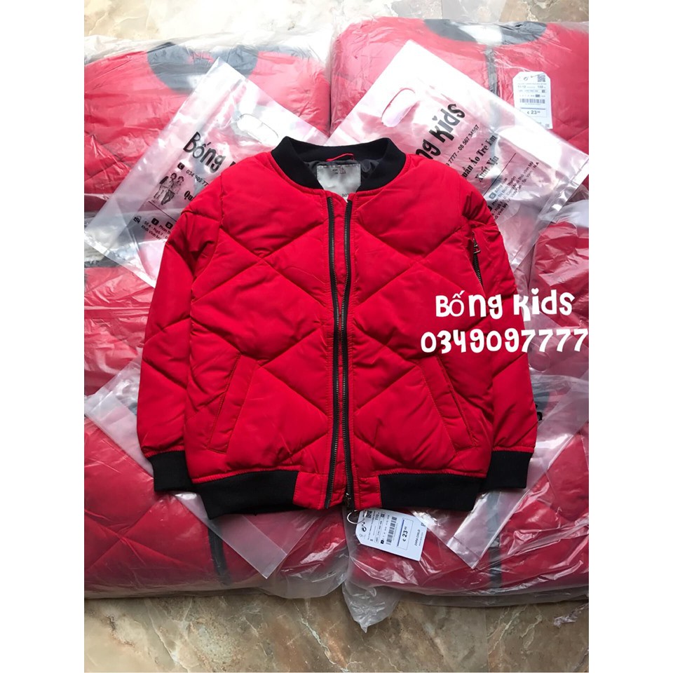 Áo Bomber Bé Trai Trần Trám Đỏ