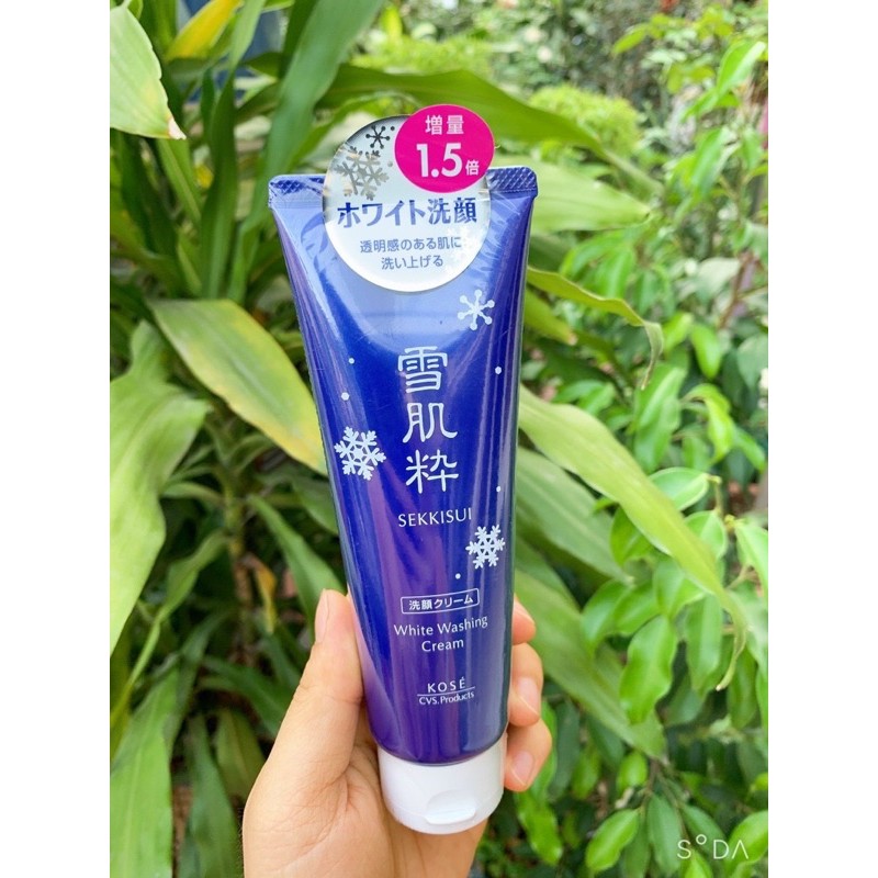 Sữa rửa mặt dưỡng trắng da KOSE SEKKISUI WHITE WASHING CREAM 120g hàng nội địa Nhật Bản