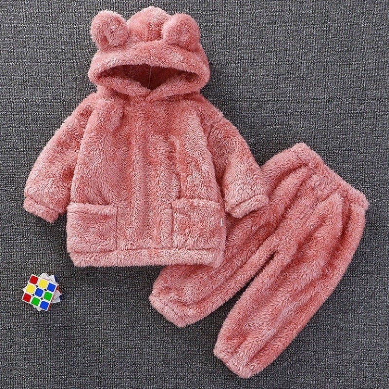 Bộ ngủ lông tai Gấu cho béFREESHIPBộ Đồ Ngủ Bằng Vải Nhung cho bé trai, bé gái hàng quảng châu