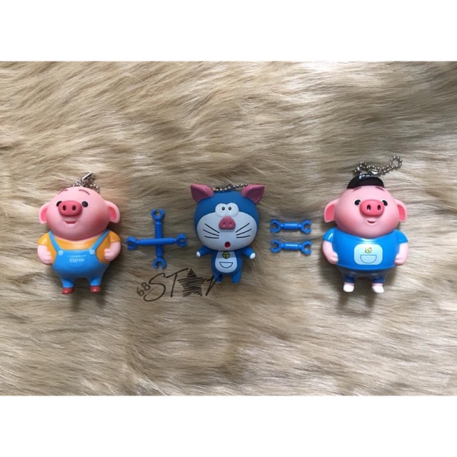 Móc khoá Heo-Doraemon cute