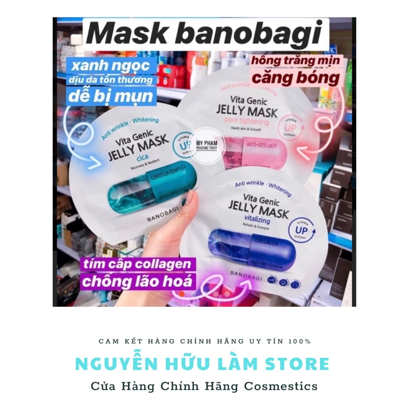 Mặt Nạ Giấy Viên Thuốc BANOBAGI ANTI WRINKLE WHITENING  VITA GENIC MASK | Thế Giới Skin Care