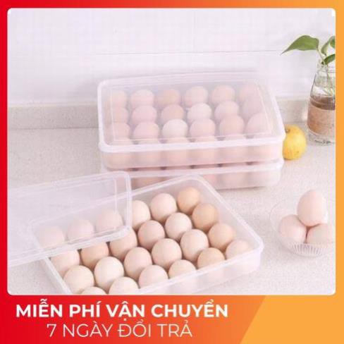 Hộp đựng trứng 24 quả có nắp đậy, khay bảo quản trứng không bị vỡ dày dặn chắc chắn