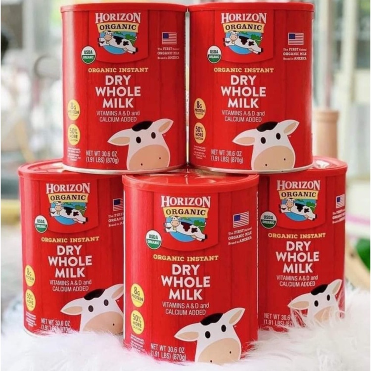 Sữa tươi HORIZON nguyên kem dạng bột hữu cơ Dry Whole Milk 870g [BAY AIR - DATE MỚI 2024]