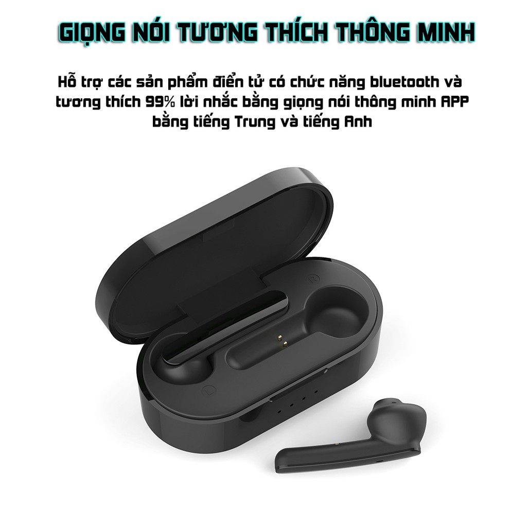 Tai nghe nhét tai bluetooth PKCB146 5.0 phiên bản quốc tế, cảm ứng vân tay, chống nước IPX5 - Hàng chính hãng