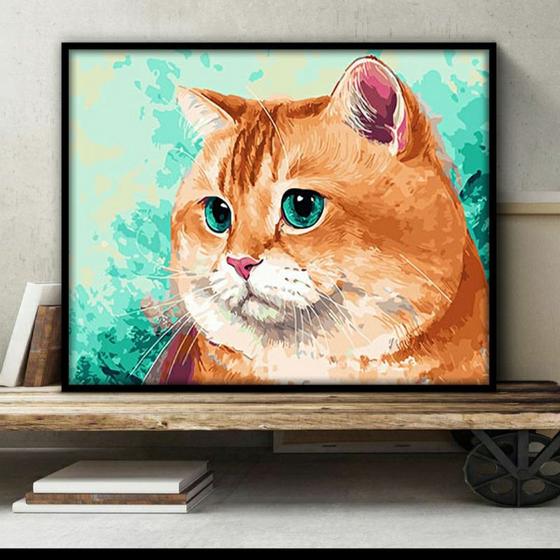 [CÓ SẴN] Tranh sơn dầu số hóa tự tô DIY khổ 40x50cm đã căng khung,tranh về động vật