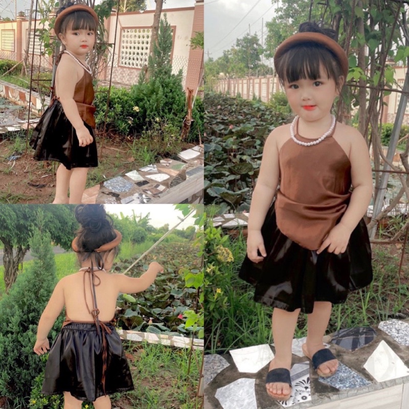 Yếm Đào Cho Bé Gái Kèm Mấn