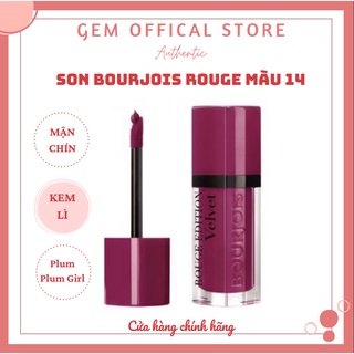 Son Bourjois Rouge Edition Velvet – Màu 14 Plum Plum Girl - Gem Official Store