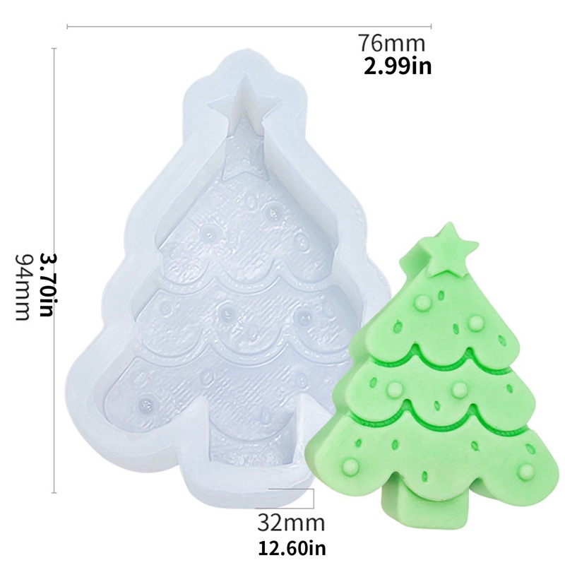 Khuôn Silicone Làm Nến Thơm Hình Ông Già Noel 3D