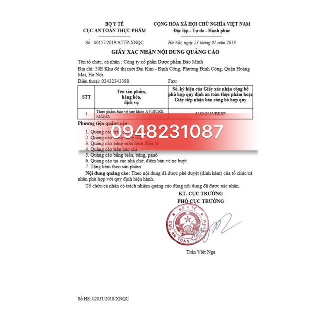 AVISURE MAMA- CHĂM SÓC SỨC KHOẺ TOÀN DIỆN | Thế Giới Skin Care