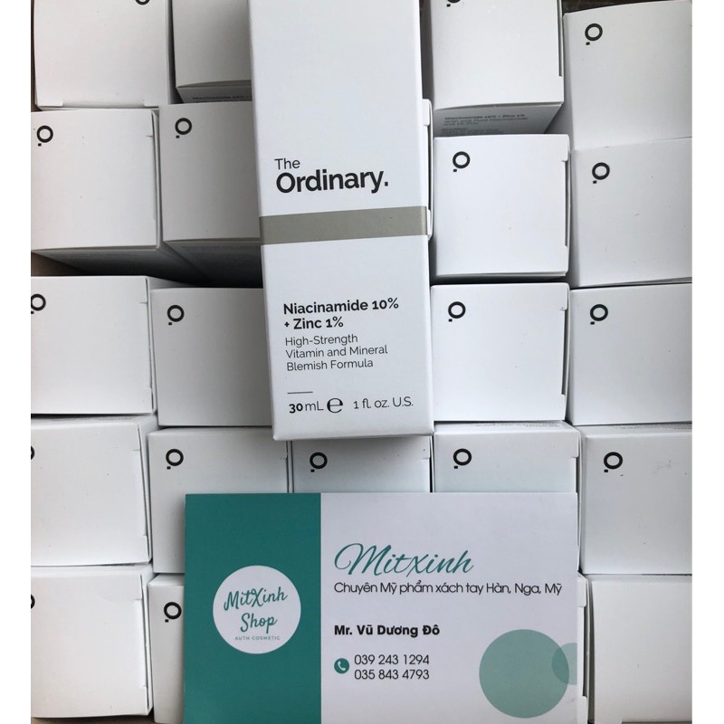 SERUM NGĂN NGỪA MỤN, SÁNG DA NIACINAMIDE 10% + ZINC 1% THE ORDINARY 30ML