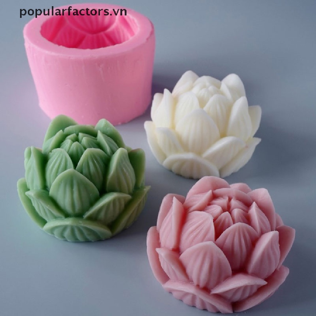 Khuôn Silicone Làm Bánh Hình Hoa Sen 3D