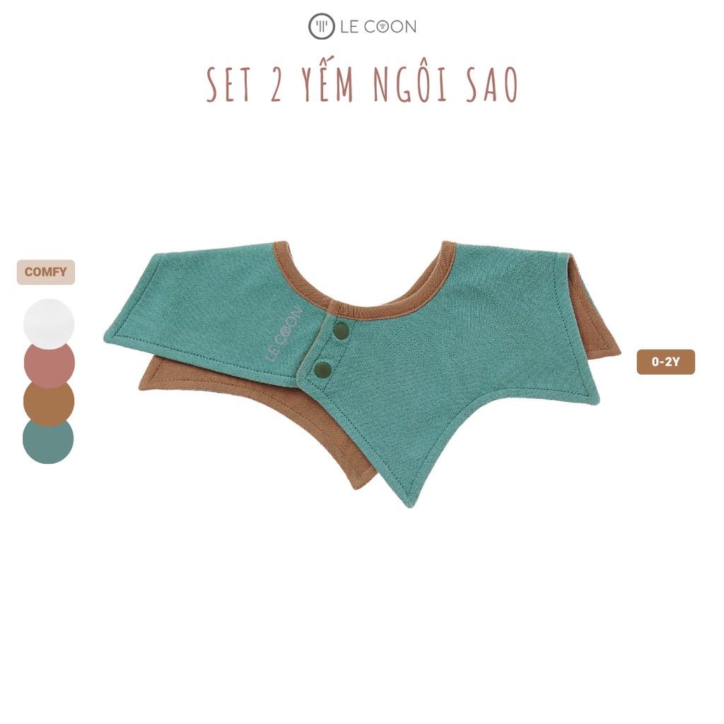 LE COON | Set 2 Yếm Ngôi Sao | COMFY | 0-2 tuổi