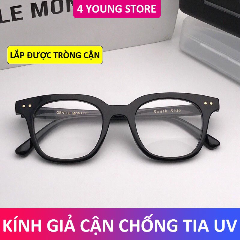 Kính cận thời trang Unisex mắt kính không độ phong cách Hàn Quốc hottrend 2021, kính mát nam nữ 046