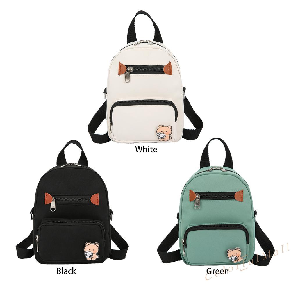 Women Fashion Canvas Backpack Shoulder Crossbody Bag Retro Mini School Bag
