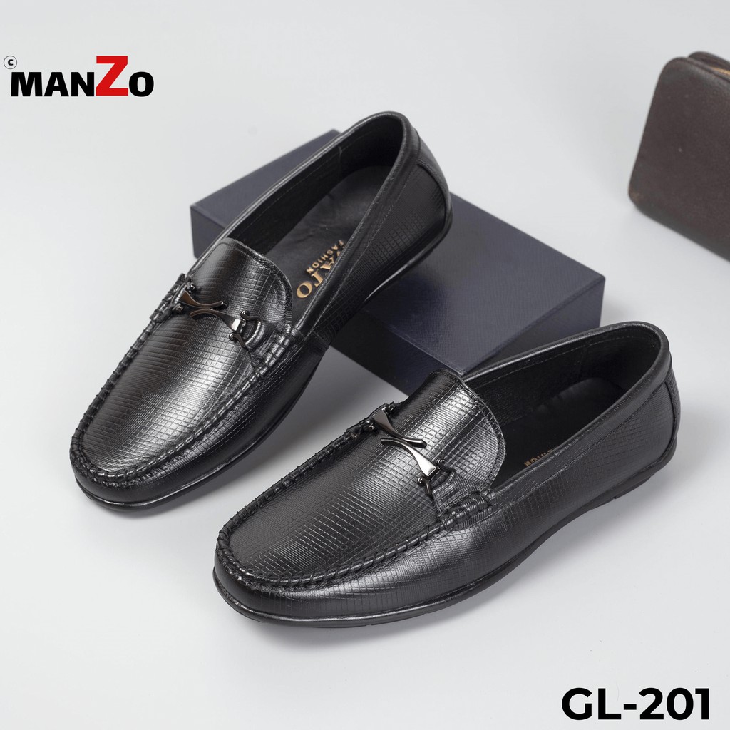 Giày lười nam công sở da bò cao cấp Manzo - GL201