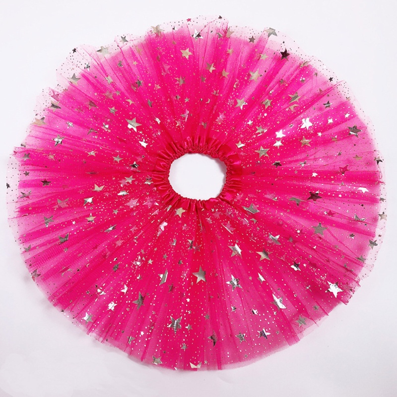 Chân Váy Xòe Tutu Phối Lưới Co Giãn Dành Cho Bé Gái Tập Múa Ba Lê