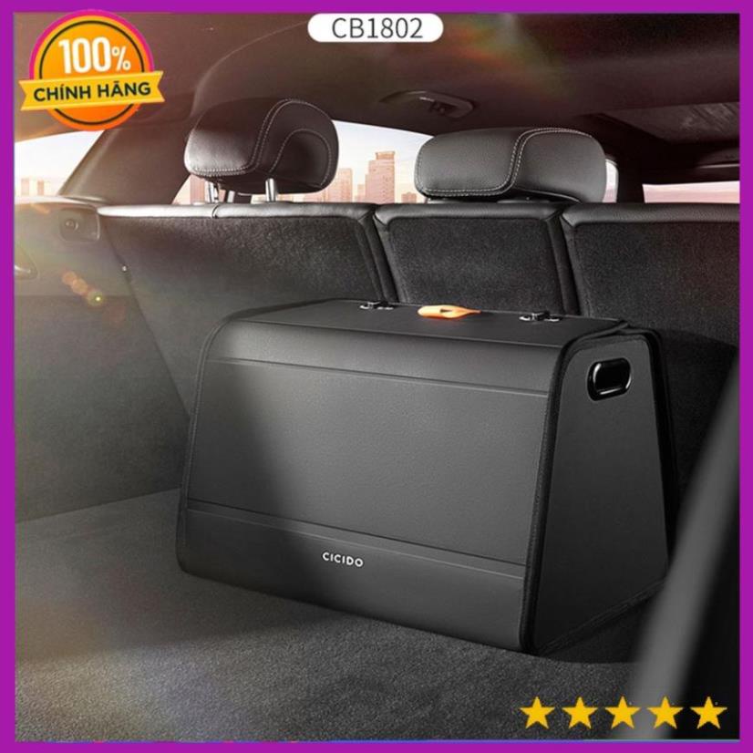 Hộp đựng đồ xe ô tô Cicido da PU gấp siêu gọn, Thùng Đựng Đồ Ô Tô - Hộp Đựng Đồ Ô Tô Có Thể Gấp Gọn