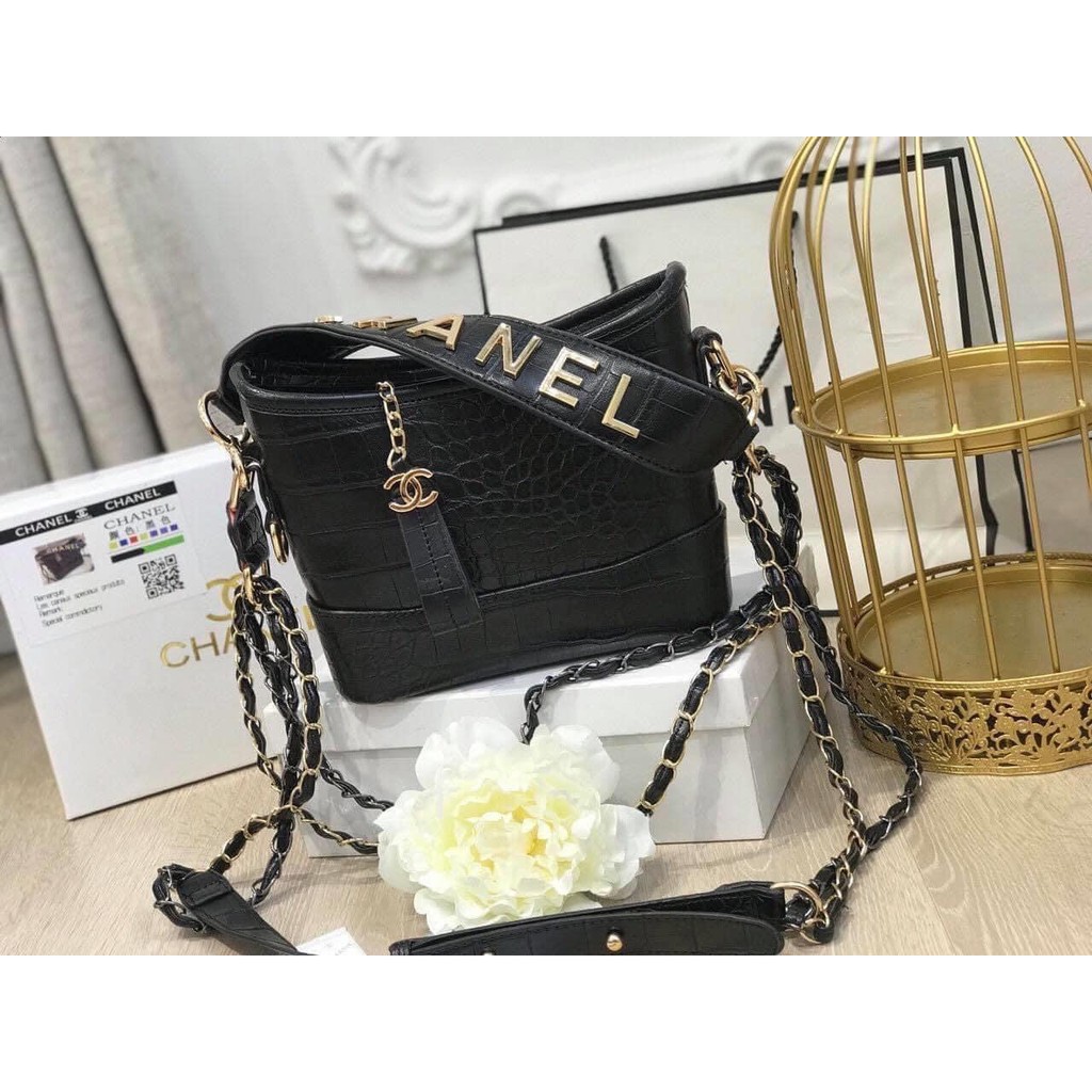 Túi xách Boho đen vân style - Túi đéo chéo nữ thời trang hàng quảng châu đẹp DC.Fashion